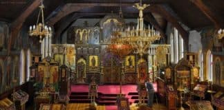 Служение в День Святого Духа с полиелеем или бдением великому святому или храмовому святому